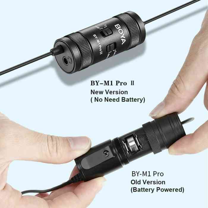 BOYA BY-M1 Pro II Universal Clip-on Microphone Omni-directional Condenser Mic 3.5mm TRRS 6M Long Cable and Play for Smartphone Audio Recorder Camera Computer